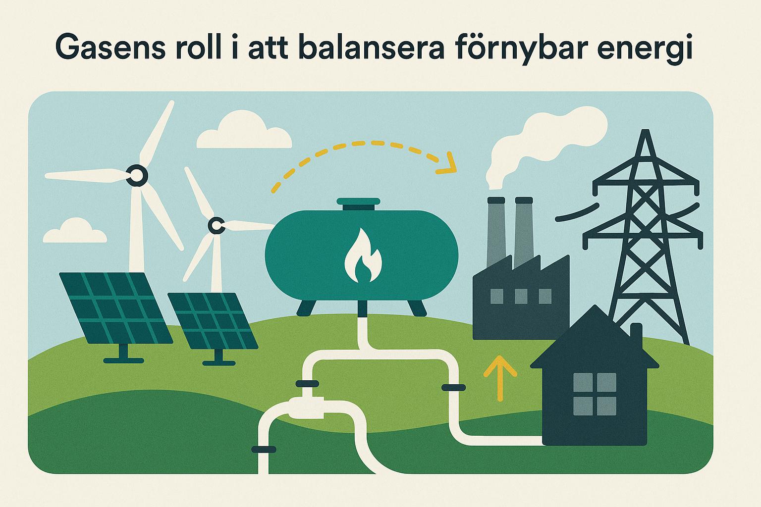 Gasens roll i att balansera förnybar energi
