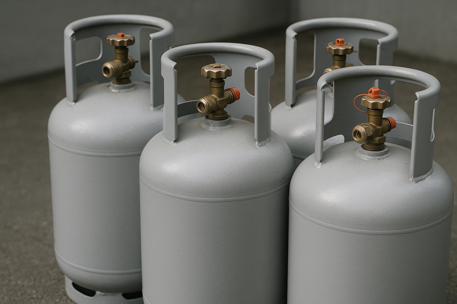 Gasflaskor med säkerhetsventiler