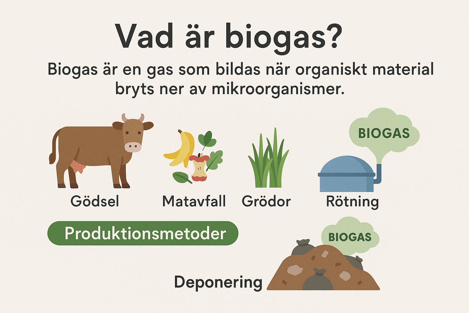 Vad är biogas och dess produktionsmetoder