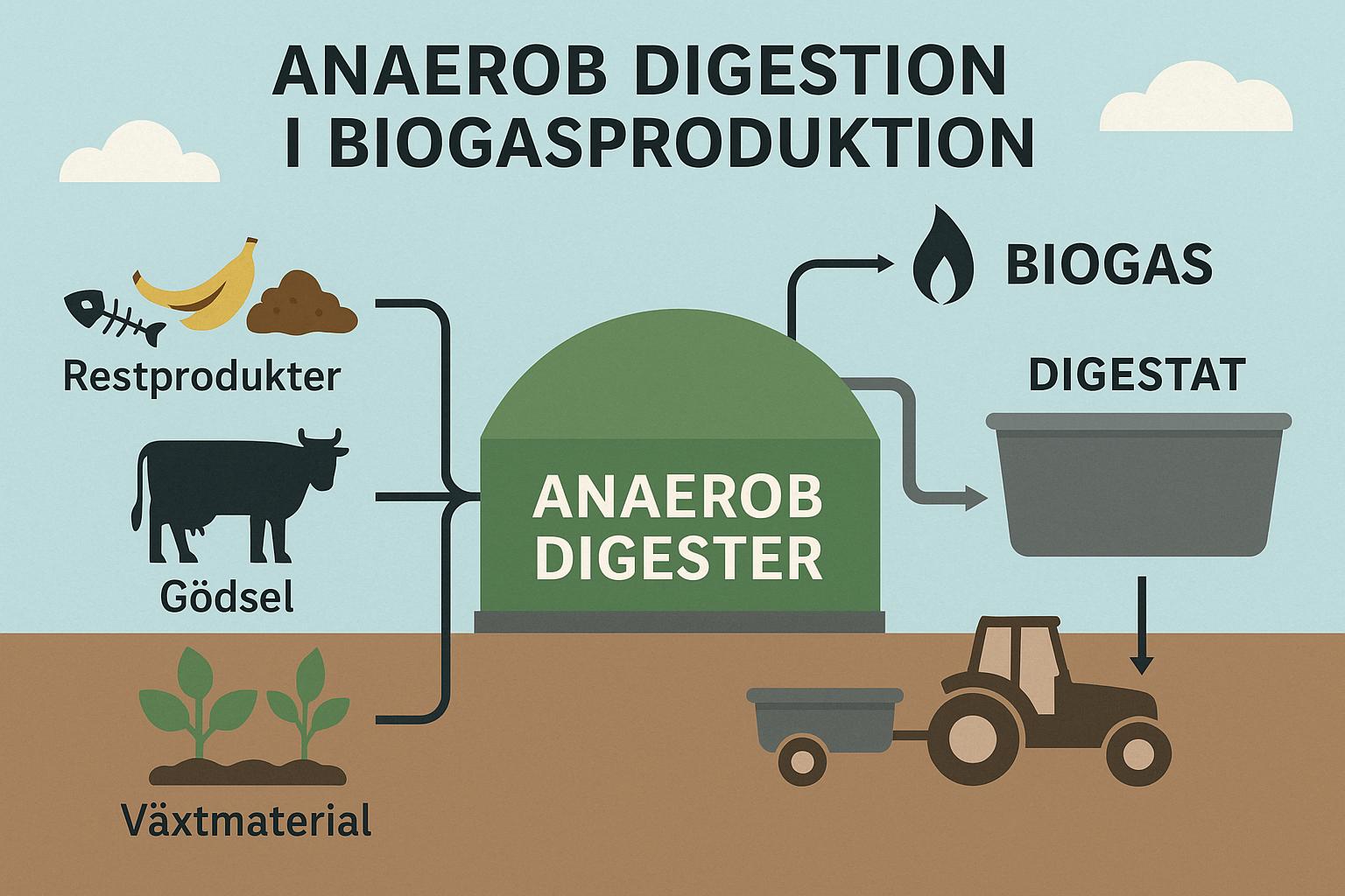 Anaerob digestion i biogasproduktion