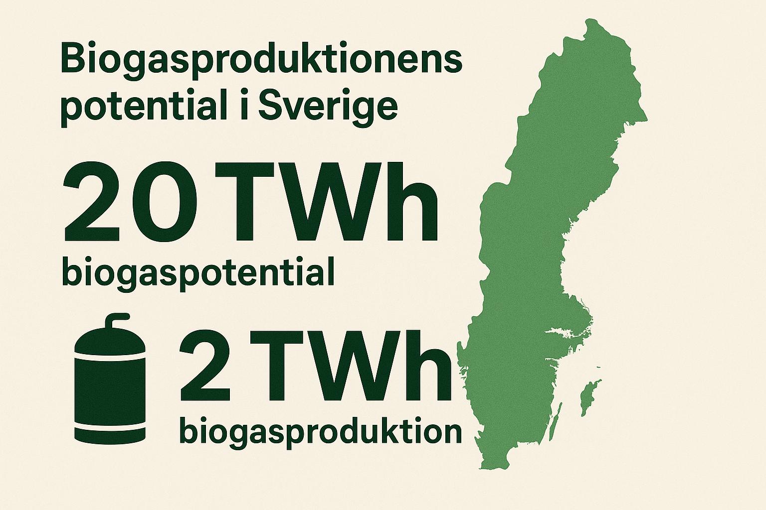 Biogasproduktionens potential i Sverige